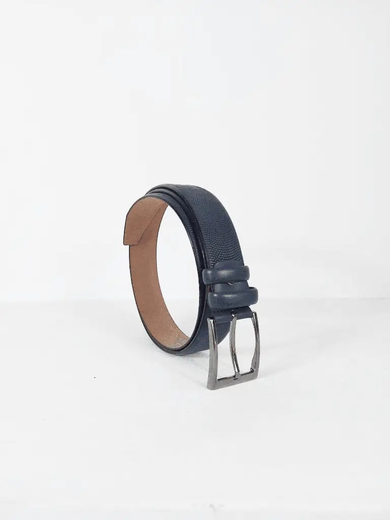 Donkerblauwe heren riem