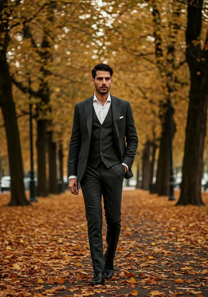 V2537 Charcoal Suit